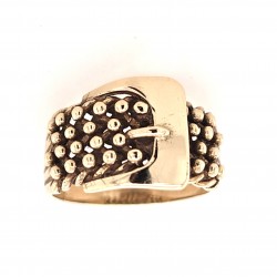 Pre Owned 9ct Mens Buckle Ring ZX649